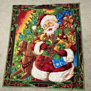 Retro Vintage Christmas Garden Flag House Flag Santa‎ Claus And Gifts 40X 33.5”